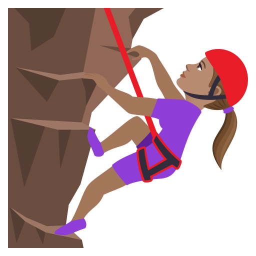 Lezecké výstupy pro ženy: Střední odstín pleti pro JoyPixels 9.0