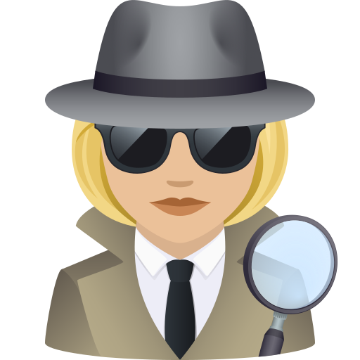 第女侦探: 中等-浅肤色号为第JoyPixels 9.0号