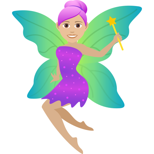 Peri wanita: warna kulit cerah-sedang untuk JoyPixels 9.0