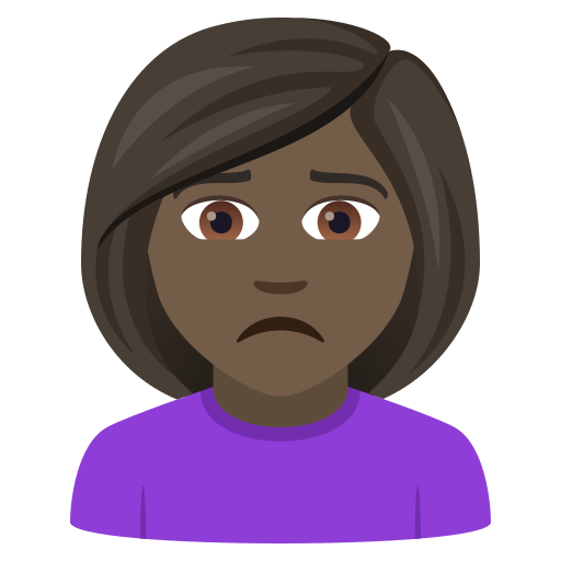 नाक–भौं चढ़ाई महिला: साँवली त्वचा JoyPixels 9.0 के लिए