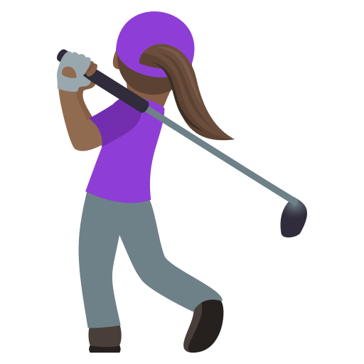 Golfista Donna: Carnagione Abbastanza Scura per JoyPixels 9.0