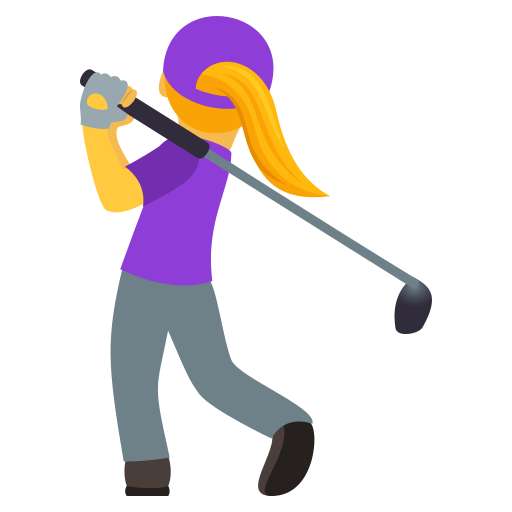 गोल्फ़ खेलती महिला JoyPixels 9.0 के लिए