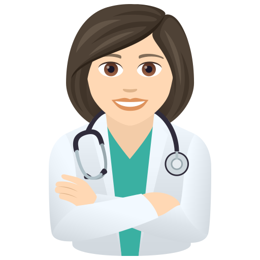 Kadın sağlık çalışanı: açık cilt tonu için JoyPixels 9.0