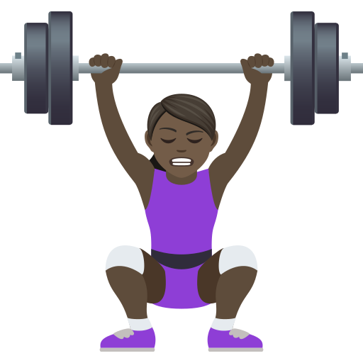 Femme Haltérophile: Peau Foncée pour JoyPixels 9.0