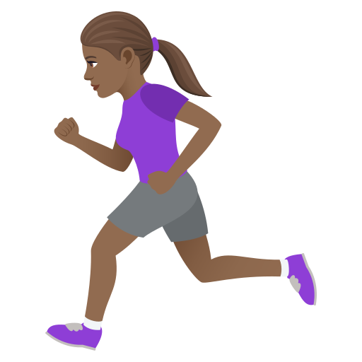 Donna Che Corre: Carnagione Abbastanza Scura per JoyPixels 9.0