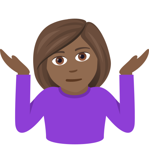 Femme Qui Hausse Les Épaules: Peau Mate pour JoyPixels 9.0