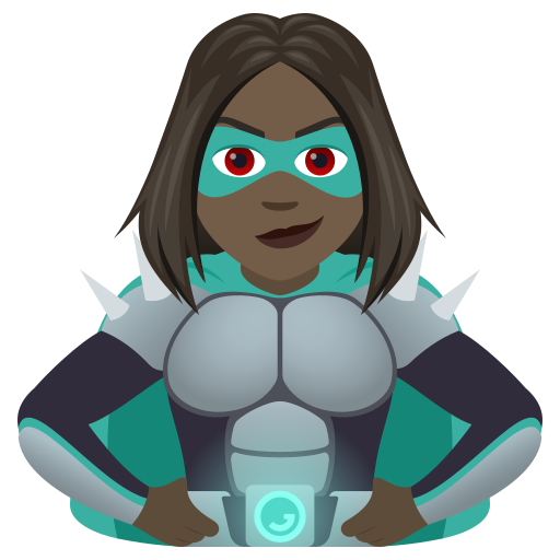 Supervilã: Pele Escura para JoyPixels 9.0