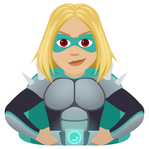 Ketua penjahat wanita: ton kulit sederhana cerah untuk JoyPixels 9.0