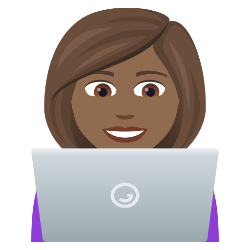 عالِمة تكنولوجيا: بشرة بلون معتدل مائل للغامق لـ JoyPixels 9.0