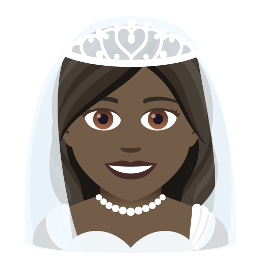 Woman with Veil: Dark Skin Tone for JoyPixels 9.0