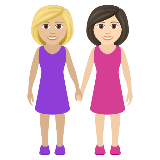 Kvinner som leier: hudtype 3, hudtype 1–2 for JoyPixels 9.0