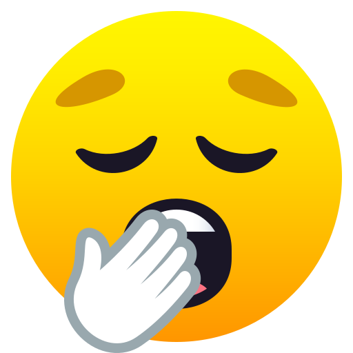 Zívající obličej pro JoyPixels 9.0