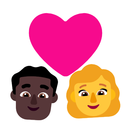 Pár se srdcem – muž: tmavý odstín pleti, žena: žádný odstín pleti pro Microsoft Windows 11 23H2 June 2024 Update