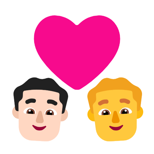 Parella amb cor - Home: pell clara, home: sense to de pell per Microsoft Windows 11 23H2 June 2024 Update