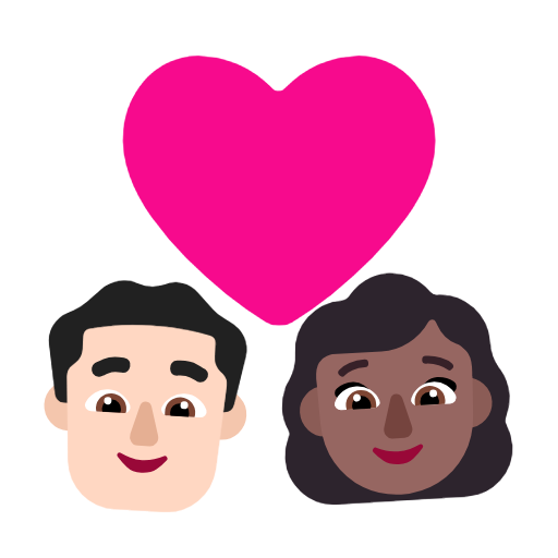 Coppia con cuore - Uomo: carnagione chiara, Donna: carnagione medio-scura per Microsoft Windows 11 23H2 June 2024 Update