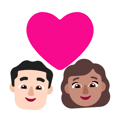 Parella Amb Cor - Home: Pell Clar, Dona: Pell Mitjà per Microsoft Windows 11 23H2 June 2024 Update