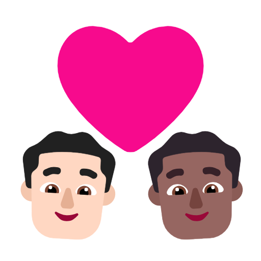 Coppia Con Cuore: Uomo, Uomo, Carnagione Chiara, Carnagione Abbastanza Scura per Microsoft Windows 11 23H2 June 2024 Update