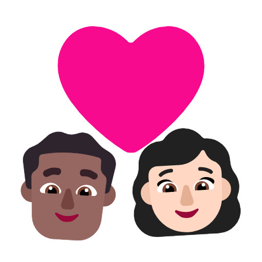 Coppia con cuore - Uomo: carnagione medio-scura, Donna: carnagione chiara per Microsoft Windows 11 23H2 June 2024 Update
