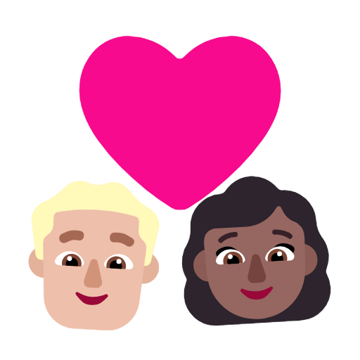 Parella amb cor - Home: pell mitjana-clara, dona: pell mig fosca per Microsoft Windows 11 23H2 June 2024 Update