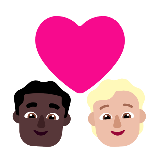 Parella amb cor: home, persona, pell fosca, pell mitjana-clara per Microsoft Windows 11 23H2 June 2024 Update