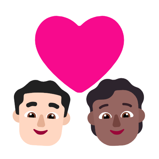 Pasangan Berhati: Pria, Orang, Warna Kulit Cerah, Warna Kulit Sedang-Gelap untuk Microsoft Windows 11 23H2 June 2024 Update