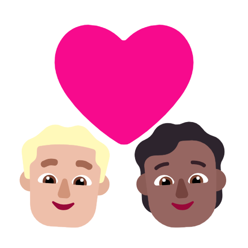 Coppia con cuore: uomo, persona, carnagione medio-chiara, carnagione medio-scura per Microsoft Windows 11 23H2 June 2024 Update