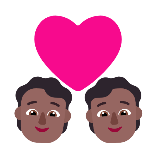 Pár se srdcem: Středně tmavý odstín pleti pro Microsoft Windows 11 23H2 June 2024 Update