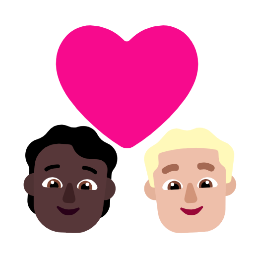 Parella amb cor: persona, home, pell fosca, pell mitjana-clara per Microsoft Windows 11 23H2 June 2024 Update