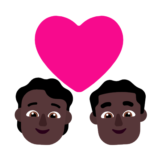 Pár Se Srdcem: Osoba, Muž, Tmavý Tón Pokožky pro Microsoft Windows 11 23H2 June 2024 Update