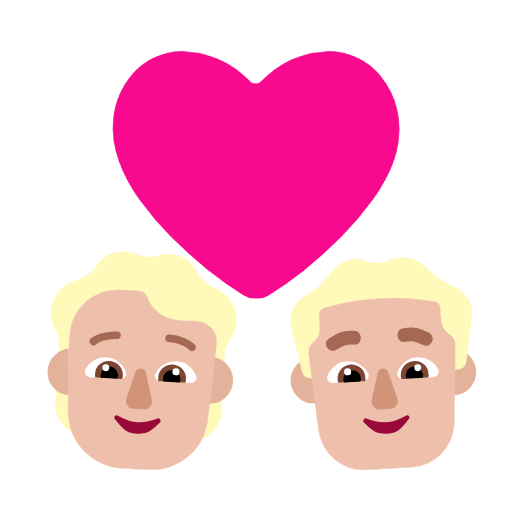 Parella Amb Cor: Persona, Home, Pell Mitjà Clara per Microsoft Windows 11 23H2 June 2024 Update