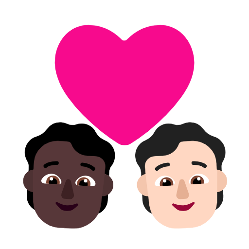 Par med hjerte: voksen, voksen, mørk teint og lys teint for Microsoft Windows 11 23H2 June 2024 Update