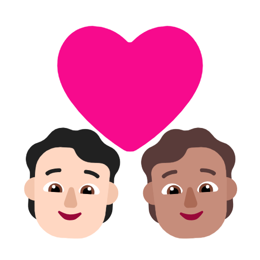 Par med hjerte: voksen, voksen, lys teint og medium teint for Microsoft Windows 11 23H2 June 2024 Update