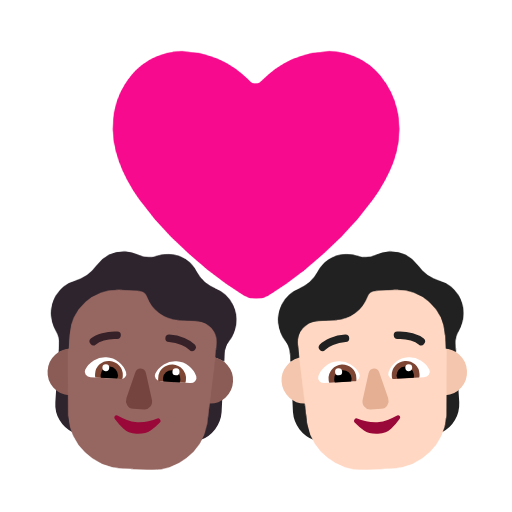 Coppia Con Cuore: Persona, Persona, Carnagione Abbastanza Scura, Carnagione Chiara per Microsoft Windows 11 23H2 June 2024 Update