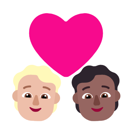 Par med hjerte: voksen, voksen, medium til lys teint og medium til mørk teint for Microsoft Windows 11 23H2 June 2024 Update