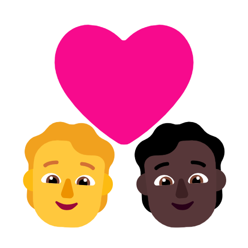 第有爱心的情侣：人，人，无肤色，深色肤色号为第Microsoft Windows 11 23H2 June 2024 Update号