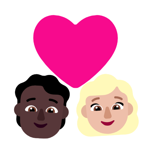 Parella amb cor: persona, dona, pell fosca, pell mitjana-clara per Microsoft Windows 11 23H2 June 2024 Update