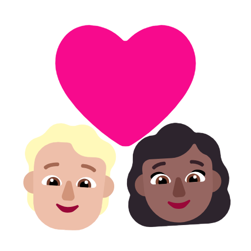 Parella amb cor: persona, dona, pell mitjana-clara, pell mitjana-fosca per Microsoft Windows 11 23H2 June 2024 Update