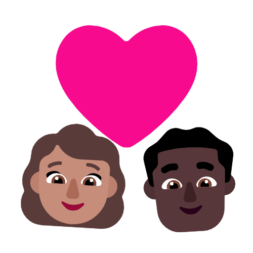 Coppia Con Cuore: Donna, Uomo, Carnagione Olivastra, Carnagione Scura per Microsoft Windows 11 23H2 June 2024 Update