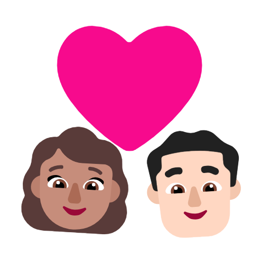 Coppia Con Cuore: Donna, Uomo, Carnagione Olivastra, Carnagione Chiara per Microsoft Windows 11 23H2 June 2024 Update