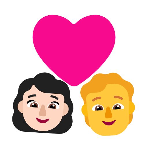 第有爱心的情侣：女性，人物，浅肤色，无肤色号为第Microsoft Windows 11 23H2 June 2024 Update号