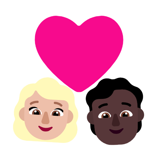 Parella Amb Cor: Dona, Persona, Pell Mitjà Clara, Pell Fosca per Microsoft Windows 11 23H2 June 2024 Update