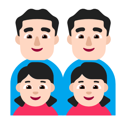 Familie - Bărbat: nuanță deschisă a pielii, bărbat: nuanță deschisă a pielii, fată: nuanță deschisă a pielii, fată: nuanță deschisă a pielii pentru Microsoft Windows 11 23H2 June 2024 Update