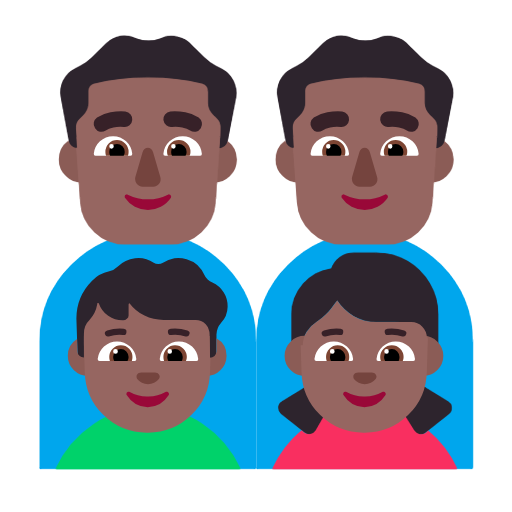 Famille - Homme : teint moyen-foncé, Homme : teint moyen-foncé, Garçon : teint moyen-foncé, Fille : teint moyen-foncé pour Microsoft Windows 11 23H2 June 2024 Update
