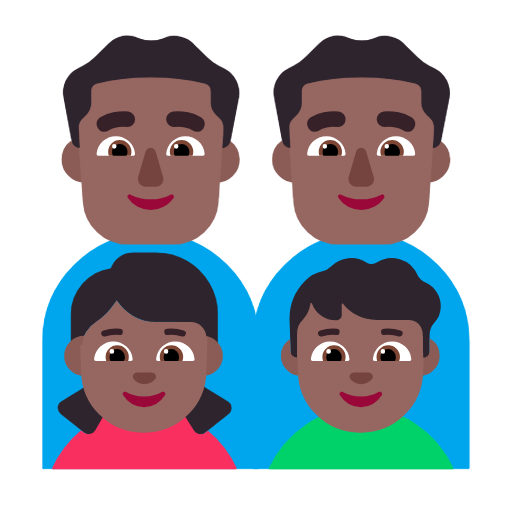 Famille - Homme : Peau moyennement foncée, Homme : Peau moyennement foncée, Fille : Peau moyennement foncée, Garçon : Peau moyennement foncée pour Microsoft Windows 11 23H2 June 2024 Update