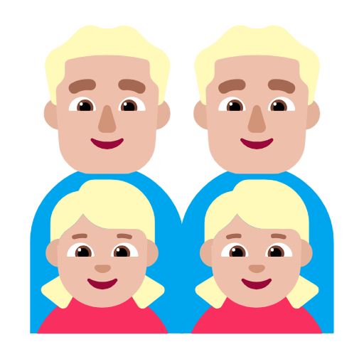 Οικογένεια - Άνδρας: Μεσαίου ανοιχτού τόνου δέρματος, Άνδρας: Μεσαίου ανοιχτού τόνου δέρματος, Κορίτσι: Μεσαίου ανοιχτού τόνου δέρματος, Κορίτσι: μεσαίου ανοιχτού τόνου δέρματος για Microsoft Windows 11 23H2 June 2024 Update