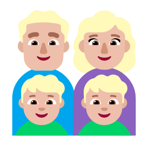 Οικογένεια - Άνδρας: Μεσαίου ανοιχτού τόνου δέρματος, Γυναίκα: Μεσαίου ανοιχτού τόνου δέρματος, Αγόρι: Μεσαίου ανοιχτού τόνου δέρματος, Αγόρι: μεσαίου ανοιχτού τόνου δέρματος για Microsoft Windows 11 23H2 June 2024 Update
