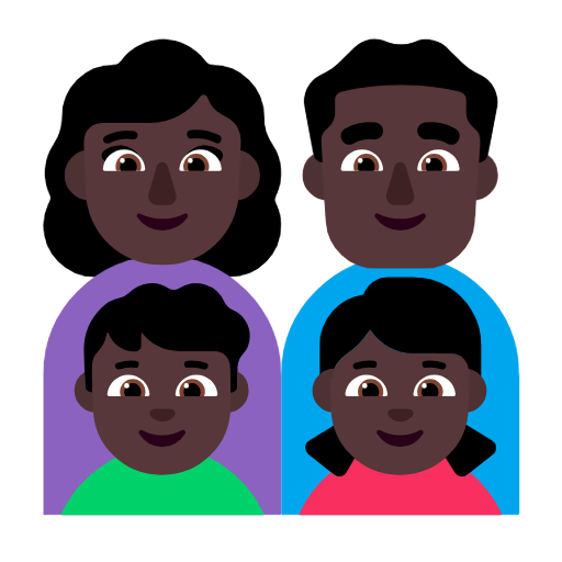 Famiglia - Donna: carnagione scura, Uomo: carnagione scura, Ragazzo: carnagione scura, Ragazza: carnagione scura per Microsoft Windows 11 23H2 June 2024 Update