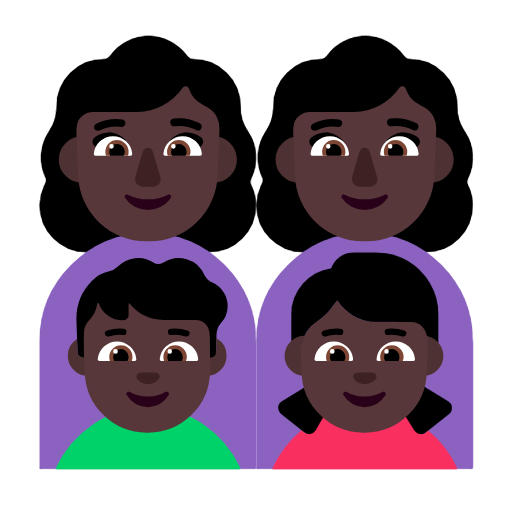 Famiglia - Donna: carnagione scura, Donna: carnagione scura, Ragazzo: carnagione scura, Ragazza: carnagione scura per Microsoft Windows 11 23H2 June 2024 Update