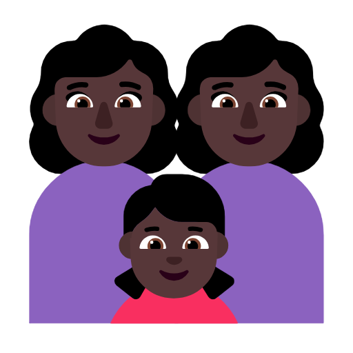 Familie - Femeie: Nuanță închisă a pielii, Femeie: Nuanță închisă a pielii, Fată: Nuanță închisă a pielii pentru Microsoft Windows 11 23H2 June 2024 Update