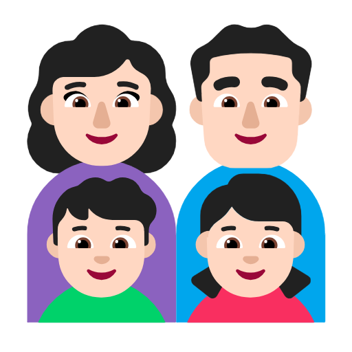 Οικογένεια - Γυναίκα: Ανοιχτόχρωμος τόνος δέρματος, Άνδρας: Ανοιχτόχρωμος τόνος δέρματος, Αγόρι: Ανοιχτόχρωμος τόνος δέρματος, Κορίτσι: Ανοιχτός τόνος δέρματος για Microsoft Windows 11 23H2 June 2024 Update